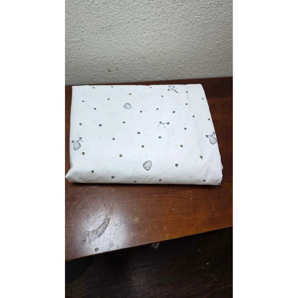 Lauren Ralph Lauren Bee Full Flat Sheet White Beehive Print Cottagecore Bedding
